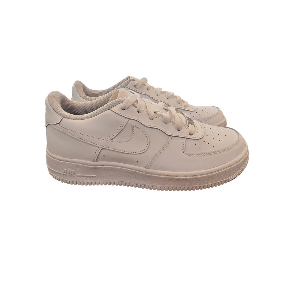 Nike Air Force 1 Low Triple White 7Y Women's 8.5 Youth GS Leather Sneakers